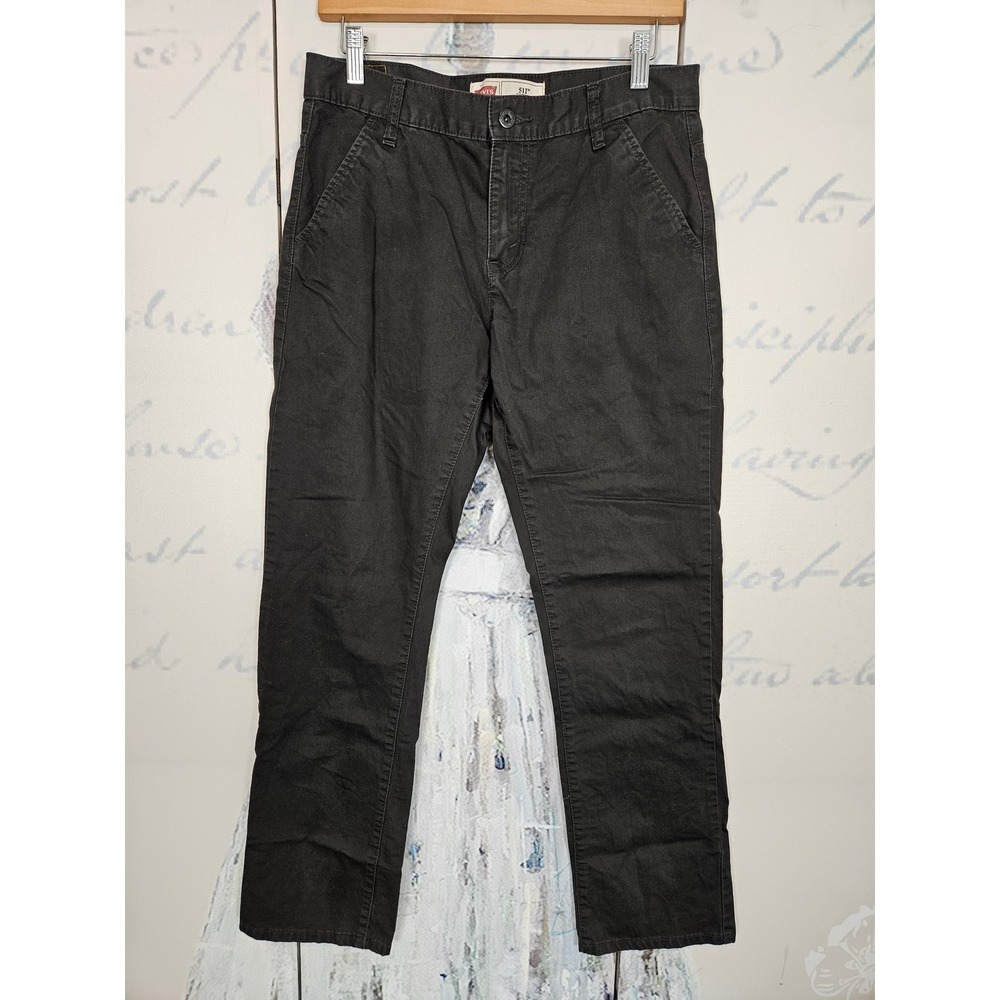 Levis 511 Slim Fit Pants Kids 18 Reg Charcoal Black Chino Stretch 29x29